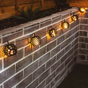 Solalite LED Solar Dancing Flame Rattan Ball String Light - 36144sl