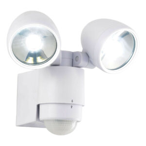 Zink SIROCCO LED Twin Security Spotlight 6W Daylight White - ZN-23454-WHT