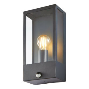 Zink MINERVA Outdoor Box Lantern with PIR Sensor Anthracite - ZN-32070-ANTH