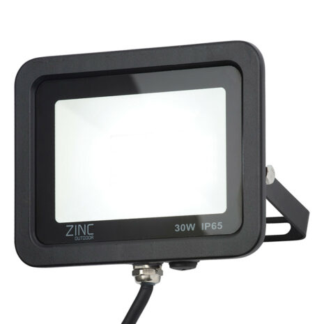 Zink OTLEY LED Slimline Floodlight 30W Daylight 180° Black - ZN-34356-BLK