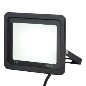 Zink OTLEY LED Slimline Floodlight 50W Daylight 180° Black - ZN-34357-BLK