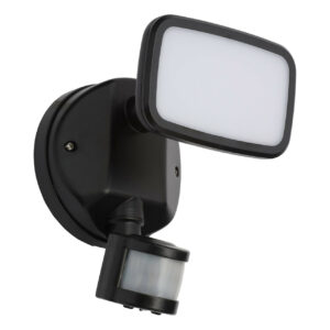 Zink LYNN LED PIR Security Spotlight 10W Cool White Black - ZN-35687-BLK