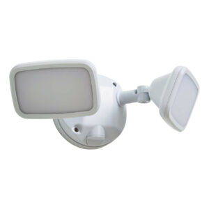 Zink LYNN LED Twin Security Spotlight 20W Cool White in White - ZN-38628-WHT