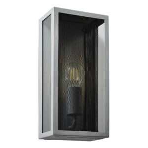 Zink CUBA Outdoor Box Lantern with Mesh Insert Silver and Black - ZN-40002-SIL