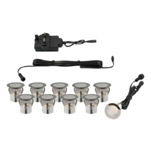 Zink AUBIN Stainless Steel 10 x LED Deck Light Kit Daylight - ZN-40064