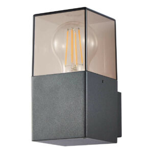 Zink BEATA Square Outdoor Wall Lantern Grey/Smoke - ZN-41100-GRYSMK