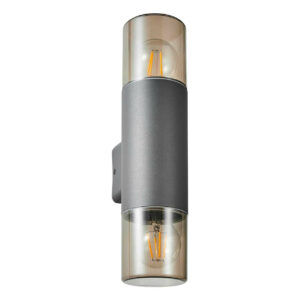 Zink BEATA Outdoor Up and Down Wall Light Grey/Smoke - ZN-41711-GRYSMK