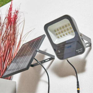 Zink DENBY 1100lm LED Solar Floodlight Grey - ZN-42053