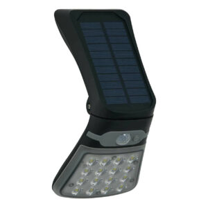 Zink BLACKHALL 2.5W LED Solar Wall Light with PIR Sensor Black - ZN-42054