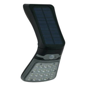 Zink BLACKHALL 3.5W LED Solar Wall Light with PIR Sensor Black - ZN-42055