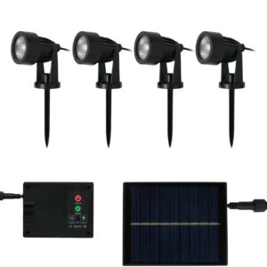 Zink MALTBY 4 Light LED Solar Stake Light Kit Black - ZN-42058