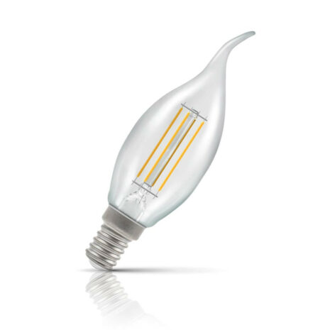 Crompton Candle LED Light Bulb Bent Tip E14 5W (40W Eqv) Warm White - 12165
