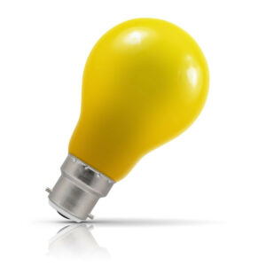 Crompton GLS LED Light Bulb B22 1.5W (15W Eqv) Yellow IP65 - 4160