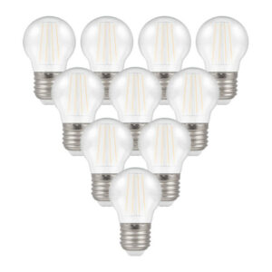 Crompton Golfball LED Light Bulb Festoon E27 4.5W (25W Eqv) White 10-Pack - 13940