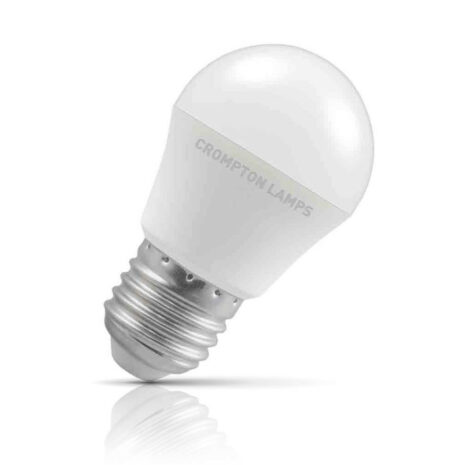 Crompton Golfball LED Light Bulb E27 4.9W (40W Eqv) Daylight Opal - 11571