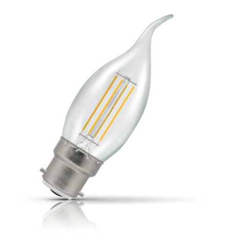 Crompton Candle LED Light Bulb Bent Tip B22 5W (40W Eqv) Warm White - 12134