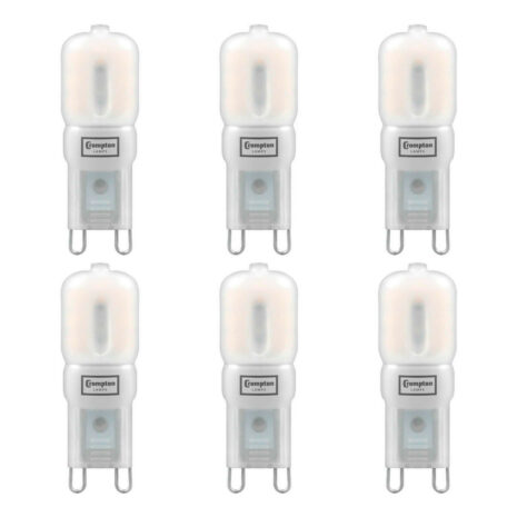 Crompton G9 Capsule LED Light Bulb 2.5W (25W Eqv) Warm White 6-Pack Opal - 3415
