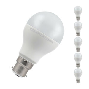 Crompton GLS LED Light Bulb Dimmable B22 14W (100W Eqv) Warm White 5-Pack - 11892