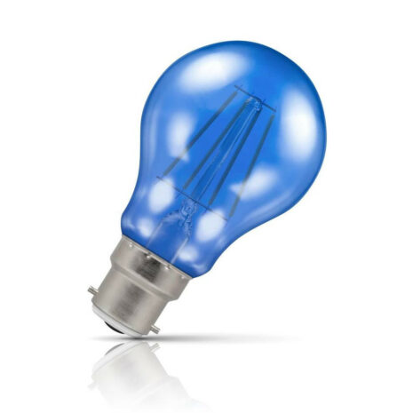 Crompton GLS LED Light Bulb B22 4.5W (25W Eqv) Blue IP65 Harlequin - 13650