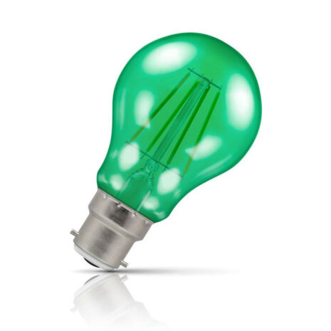 Crompton GLS LED Light Bulb B22 4.5W (25W Eqv) Green IP65 Harlequin - 13674