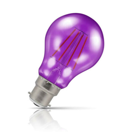Crompton GLS LED Light Bulb B22 4.5W (25W Eqv) Purple IP65 Harlequin - 13735
