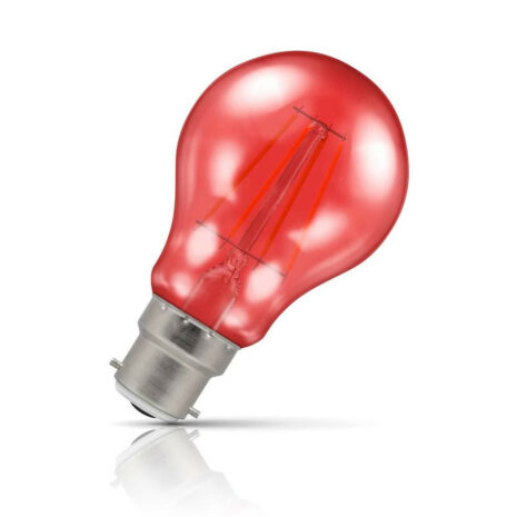 Crompton GLS LED Light Bulb B22 4.5W (25W Eqv) Red IP65 Harlequin - 13759