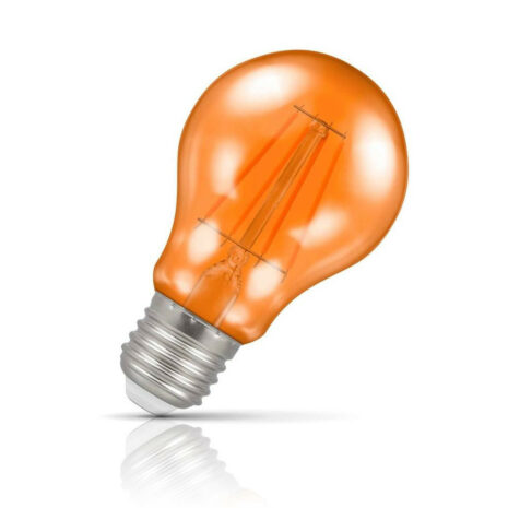 Crompton GLS LED Light Bulb E27 4.5W (25W Eqv) Orange IP65 Harlequin - 13704