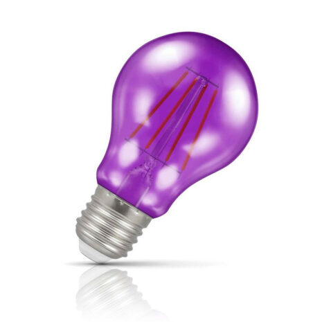 Crompton GLS LED Light Bulb E27 4.5W (25W Eqv) Purple IP65 Harlequin - 13742
