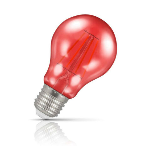 Crompton GLS LED Light Bulb E27 4.5W (25W Eqv) Red IP65 Harlequin - 13766