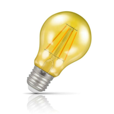 Crompton GLS LED Light Bulb E27 4.5W (25W Eqv) Yellow IP65 Harlequin - 13803