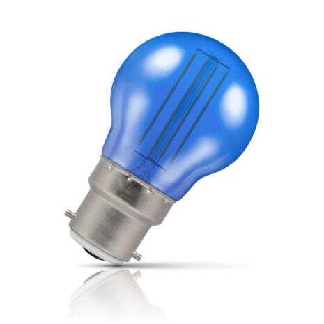 Crompton Golfball LED Light Bulb B22 4.5W (25W Eqv) Blue IP65 Harlequin - 13810