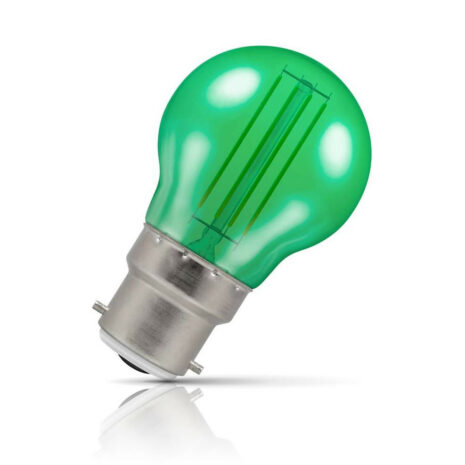 Crompton Golfball LED Light Bulb B22 4.5W (25W Eqv) Green IP65 Harlequin - 13834