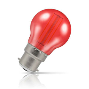 Crompton Golfball LED Light Bulb B22 4.5W (25W Eqv) Red IP65 Harlequin - 13919