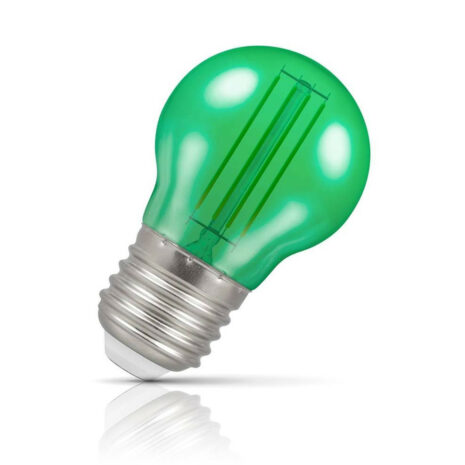 Crompton Golfball LED Light Bulb E27 4.5W (25W Eqv) Green IP65 Harlequin - 13841