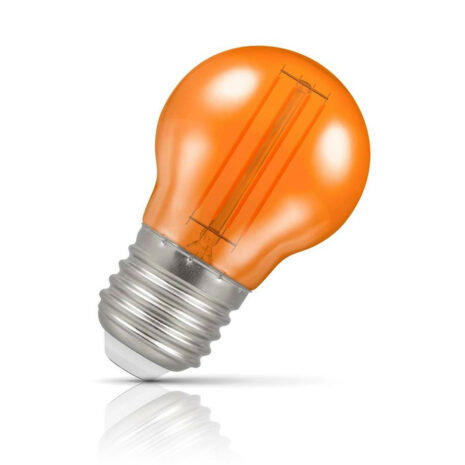Crompton Golfball LED Light Bulb E27 4.5W (25W Eqv) Orange IP65 Harlequin - 13865