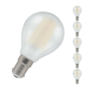 Crompton Golfball LED Light Bulb B15 5W (40W Eqv) Warm White 5-Pack Pearl - 7260