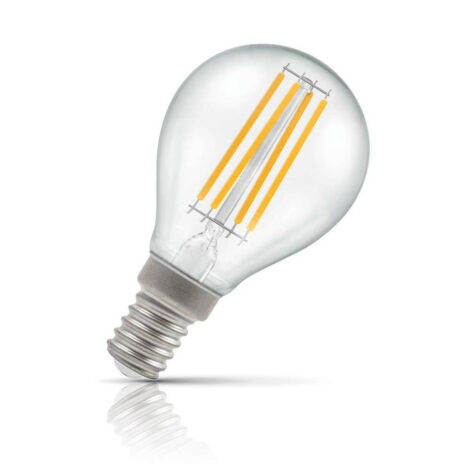 Crompton Golfball LED Light Bulb E14 6.5W (60W Eqv) Warm White Filament - 12813