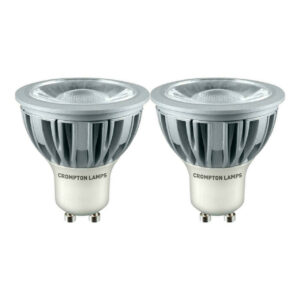 Crompton Lamps LED GU10 Bulbs 5W (2 Pack) Cool White 45° - LGU105CWCOB