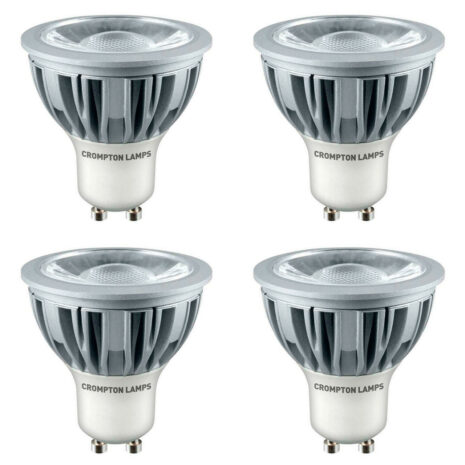 Crompton Lamps LED GU10 Bulbs 5W (4 Pack) Cool White 45° - LGU105CWCOB