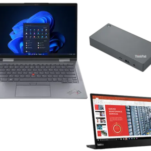 X1YGG8UK Lenovo ThinkPad X1 Yoga Gen 8  I7 32G 512G 11P + ThinkVision M14 14" FHD Mobile Monitor (USB-C) + ThinkPad Universal USB-C Dock v2 13th Generation Intel® Core™ i7-1355U Processor (E-cores up to 3.70 GHz P-cores up to 5.00 GHz)/Windows 11 Pro 64/512 GB SSD  Performance TLC Opal