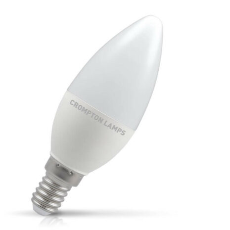 Crompton Candle LED Light Bulb E14 5.5W (40W Eqv) Warm White Opal - 11328