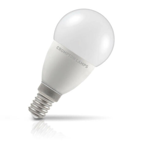 Crompton Golfball LED Light Bulb E14 4.9W (40W Eqv) Cool White Opal - 11557