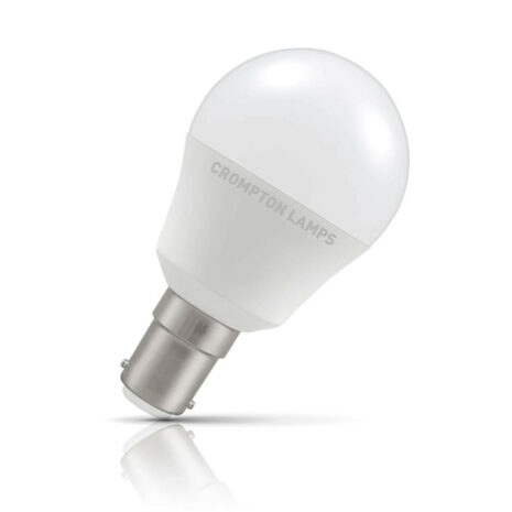 Crompton Golfball LED Light Bulb B15 5.5W (40W Eqv) Warm White Opal - 11502