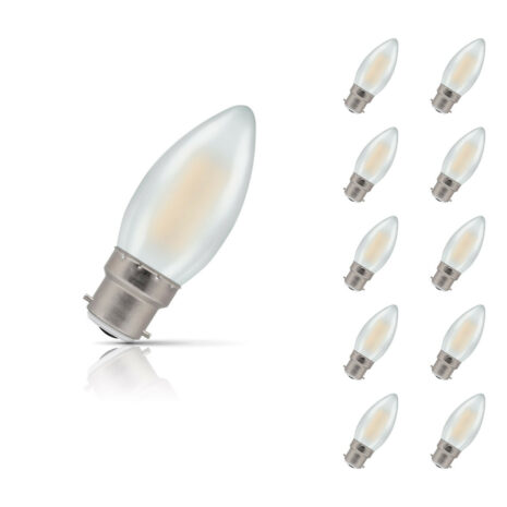 Crompton Candle LED Light Bulb Dimmable B22 5W (40W Eqv) Warm White 10-Pack Pearl - 7178