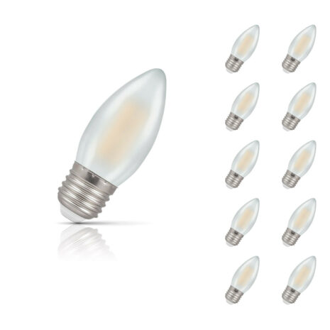 Crompton Candle LED Light Bulb Dimmable E27 5W (40W Eqv) Warm White 10-Pack Pearl - 7192
