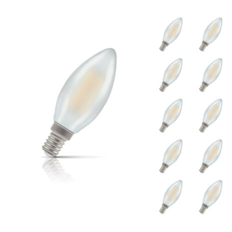 Crompton Candle LED Light Bulb Dimmable E14 5W (40W Eqv) Warm White 10-Pack Pearl - 7208