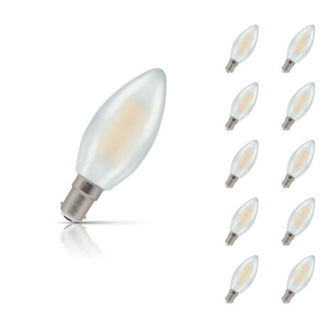 Crompton Candle LED Light Bulb Dimmable B15 5W (40W Eqv) Warm White 10-Pack Pearl - 7185