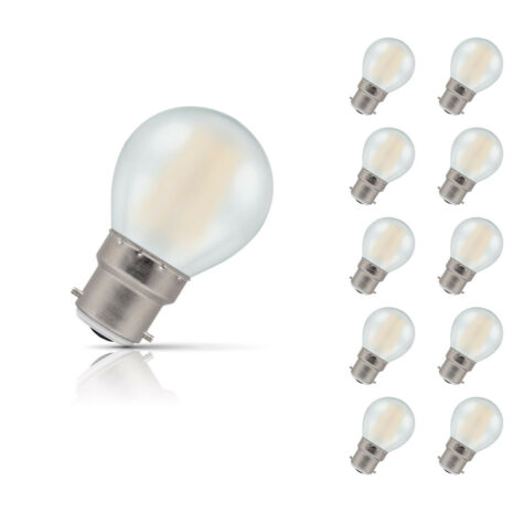 Crompton Golfball LED Light Bulb B22 5W (40W Eqv) Warm White 10-Pack Pearl - 7253
