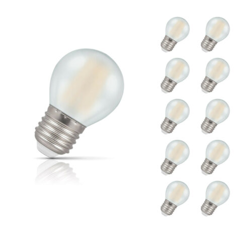 Crompton Golfball LED Light Bulb E27 5W (40W Eqv) Warm White 10-Pack Pearl - 7277