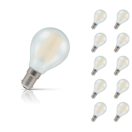 Crompton Golfball LED Light Bulb B15 5W (40W Eqv) Warm White 10-Pack Pearl - 7260